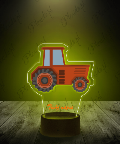 lampka_led_3d_plexido_z_nadrukiem_traktor_czerwony