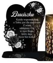 Znicz Solarny LED Statuetka Premium Kwiaty Na Wszystkich Świętych