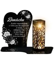 Znicz Solarny LED Statuetka Premium Kwiaty Na Wszystkich Świętych