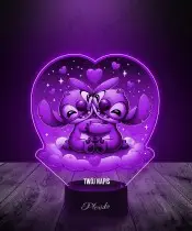 Lampka LED 3D Plexido Lilo i Angel Zakochani Bajka Prezent
