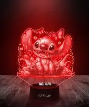 Lampka LED 3D Plexido Lilo i Stich z Motylami Bajka Prezent