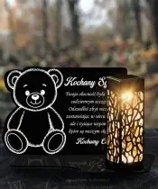 Solar LED Kerze Teddybär Statue für Kinder zu Allerheiligen