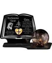 Solarkerze LED Kugel Premium Statuette Buch zu Allerheiligen
