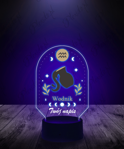 lampka_led_3d_plexido_z_nadrukiem_znak_zodiaku_wodnik