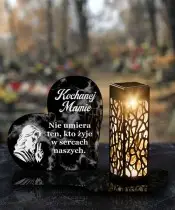 Premium Solar LED Heart Marble Candle for All Saints' Day