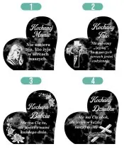 Premium Solar LED Heart Marble Candle for All Saints' Day