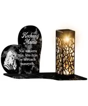 Premium Solar LED Heart Marble Candle for All Saints' Day