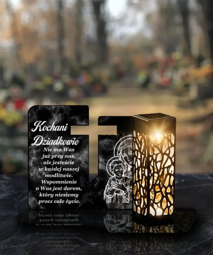 copy of Premium Solar LED Herz Marmor Kerze zu Allerheiligen