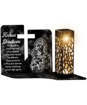 copy of Premium Solar LED Heart Marble Candle for All Saints' Day