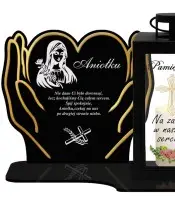Large LED Candle with Lantern We Remember + Candle for All Saints' Day