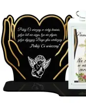 copy of Large LED Candle with Lantern We Remember + Candle for All Saints' Day