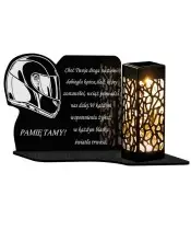 Znicz Solarny LED Dla Motocyklisty Kask Na Wszystkich Świętych