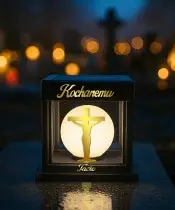 Znicz Solarny Premium Lampion LED Na Grób Wszystkich Świętych