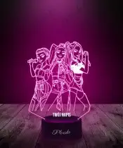 Lampka LED 3D Huntrix  K-pop Łowczynie Demonów Rumi Mira Zoey