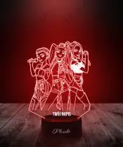 Lampka LED 3D Huntrix  K-pop Łowczynie Demonów Rumi Mira Zoey