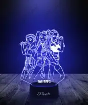 Lampka LED 3D Huntrix  K-pop Łowczynie Demonów Rumi Mira Zoey