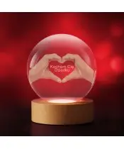 Kryształowa Kula 3D Dla Babci Dla Dziadka Własny Tekst