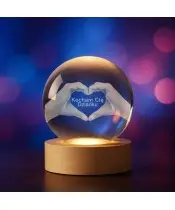 Kryształowa Kula 3D Dla Babci Dla Dziadka Własny Tekst