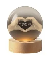 Kryształowa Kula 3D Dla Babci Dla Dziadka Własny Tekst