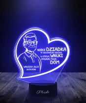 3D-Plexido-LED-Lampe als Geschenk für Opa mit Wünschen