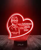 Lampka LED 3D Plexido dla Dziadka  z Imieniem Prezent na Dzień Dziadka