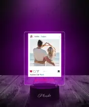 Lampka LED 3D Plexido Prezent na Walentynki Twoje Zdjęcie Nadruk UV