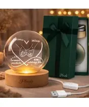 Kryształowa Kula 3D Prezent Na Walentynki z Waszym Zdjęciem