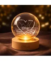 Kryształowa Kula 3D Prezent Na Walentynki z Waszym Zdjęciem