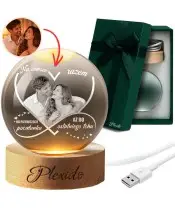 Kryształowa Kula 3D Prezent Na Walentynki z Waszym Zdjęciem