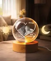 Kryształowa Kula 3D Prezent Na Walentynki z Waszym Zdjęciem