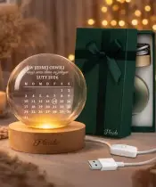 Kryształowa Kula 3D Prezent Na Walentynki Wasza Data