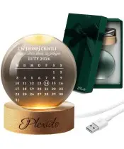 Kryształowa Kula 3D Prezent Na Walentynki Wasza Data