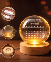 Kryształowa Kula 3D Prezent Na Walentynki Wasza Data