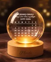 Kryształowa Kula 3D Prezent Na Walentynki Wasza Data