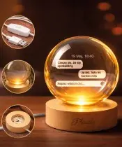 Kryształowa Kula 3D Prezent Na Walentynki Wasza Pierwsza Wiadomość