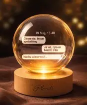 Kryształowa Kula 3D Prezent Na Walentynki Wasza Pierwsza Wiadomość