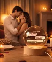 Kryształowa Kula 3D Prezent Na Walentynki Wasza Pierwsza Wiadomość