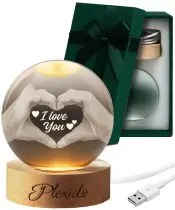 Kryształowa Kula 3D Prezent Na Walentynki I Love You