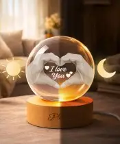 Kryształowa Kula 3D Prezent Na Walentynki I Love You