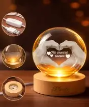 Kryształowa Kula 3D Prezent Na Walentynki Na Zawsze Razem