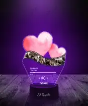 Valentinstagsgeschenk: 3D-Plexido-LED-Lampe, Retro-Film mit Ihren Fotos und Ihrem Lied