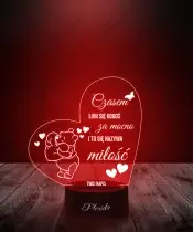 Lampka LED 3D Plexido dla Ukochanej Ukochanego z Imieniem Prezent na Walentynki