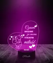Plexido 3D LED Lamp for Your Beloved with Name Valentine's Day Gift