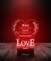 Plexido Heart Love 3D LED Lamp Valentine's Day Gift