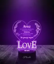 Plexido Herz-Liebe 3D-LED-Lampe – Valentinstagsgeschenk