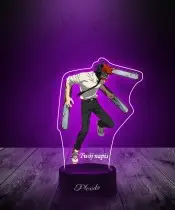 Lampka LED 3D Plexido z Nadrukiem UV Chainsaw Man Denji