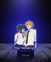 3D Plexido LED Lamp with UV Print Chainsaw Man Denji Reze
