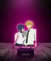 3D-Plexido-LED-Lampe mit UV-Druck „Kettensägenmann Denji Reze“