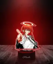 Lampka LED 3D Plexido z Nadrukiem UV Chainsaw Man Makima Aureola