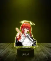 3D Plexido LED-Lampe mit UV-Druck Chainsaw Man Makima Aureola